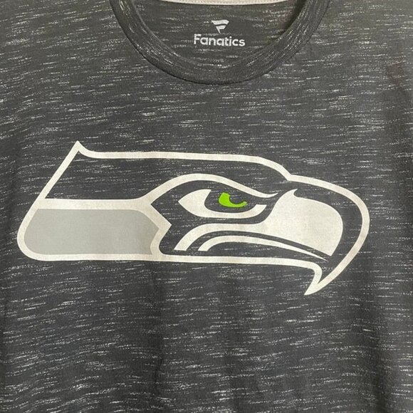 Seahawks T-Shirt by Fanatics, Womens Size Medium, Dark Grey - Picture 2 of 5